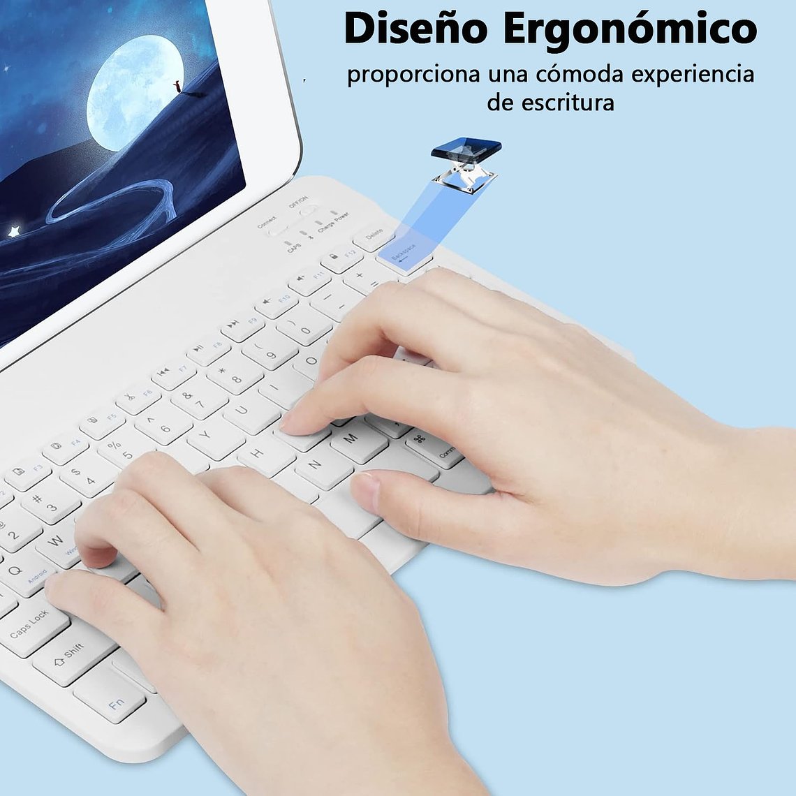 Kit Teclado + mouse Inalambrico Bluetooth Para Pc Android IOS 6