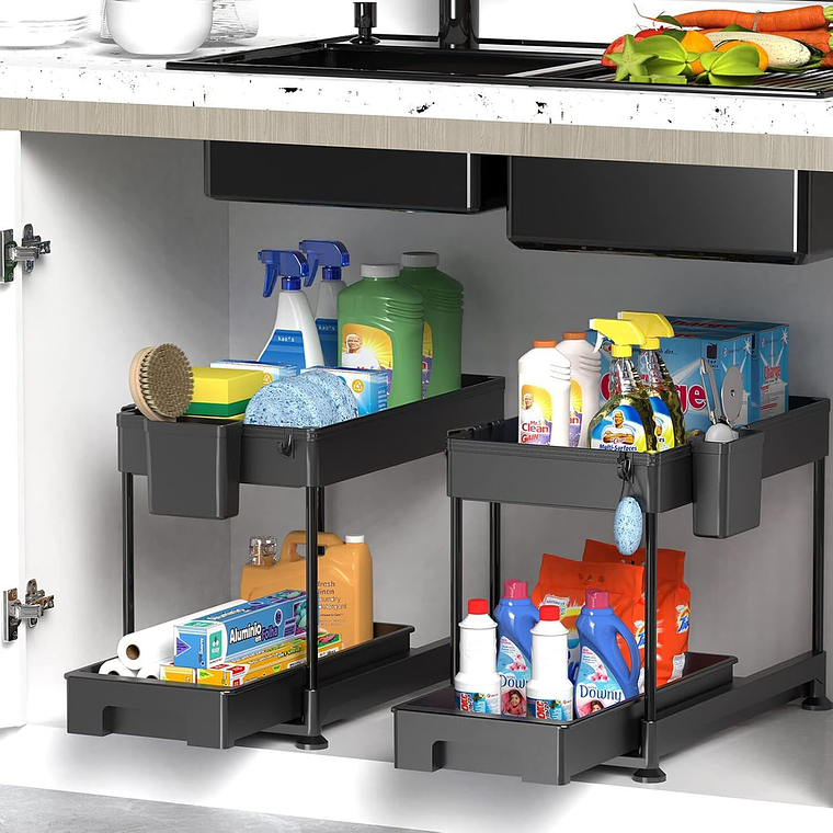 Organizador Multifuncional De Cocina Baño Estante Deslizante 2