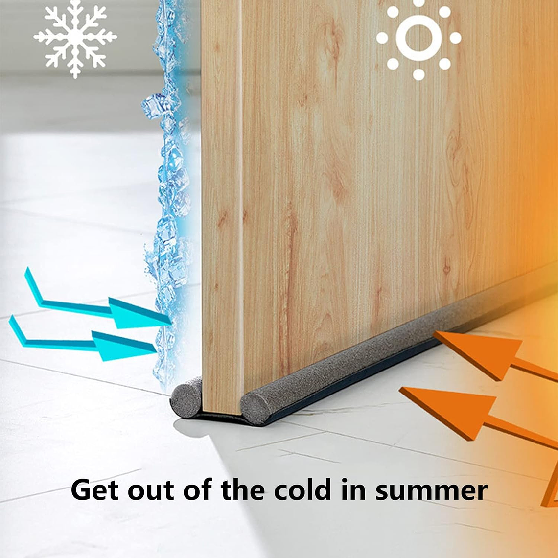 Protector Aislante De Frío Polvo Ruido Para Puertas Ventanas 4