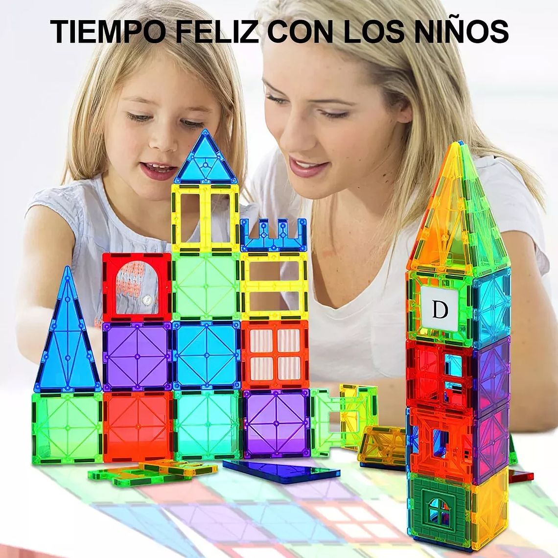 Juego De Bloques De Construcción Magnéticos 3d 100 Piezas 6