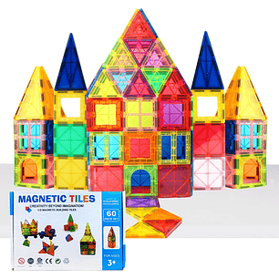 Juego De Bloques De Construcción Magnéticos 3d 60 Piezas