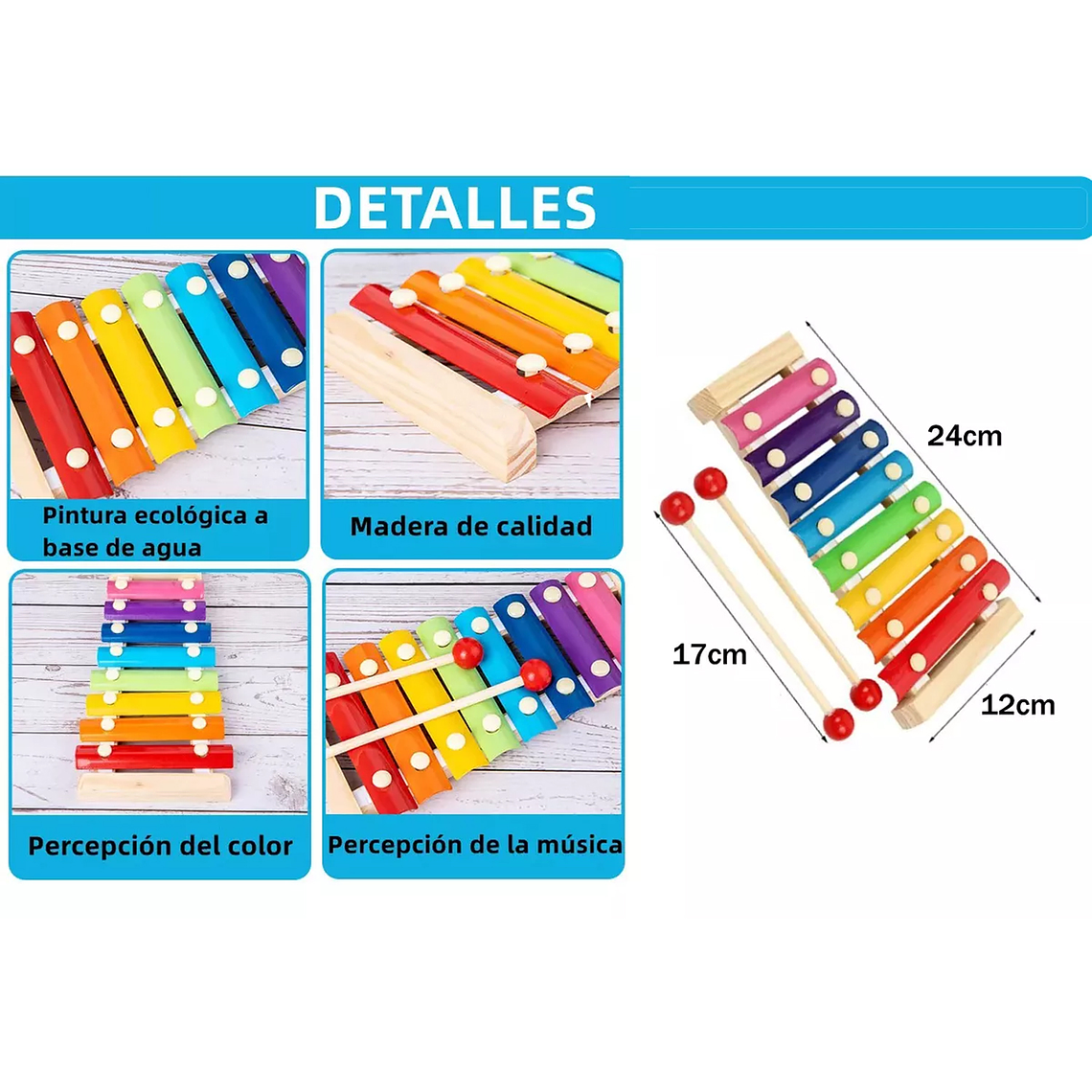 Pack 10 Juguetes Didácticos De Madera Para Niños Montessori 2