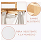Cesta Canasto De Ropa Sucia Con Soporte De Bambu - Miniatura 5