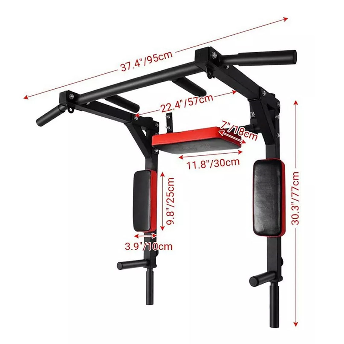 Barra Dominadas Ejercicios Multifuncional Pared Gym 8 En 1 6