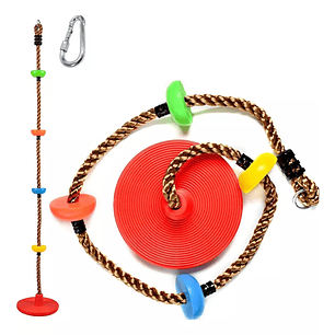 Columpio Mecedor Cuerda Escalada Multicolor Niños