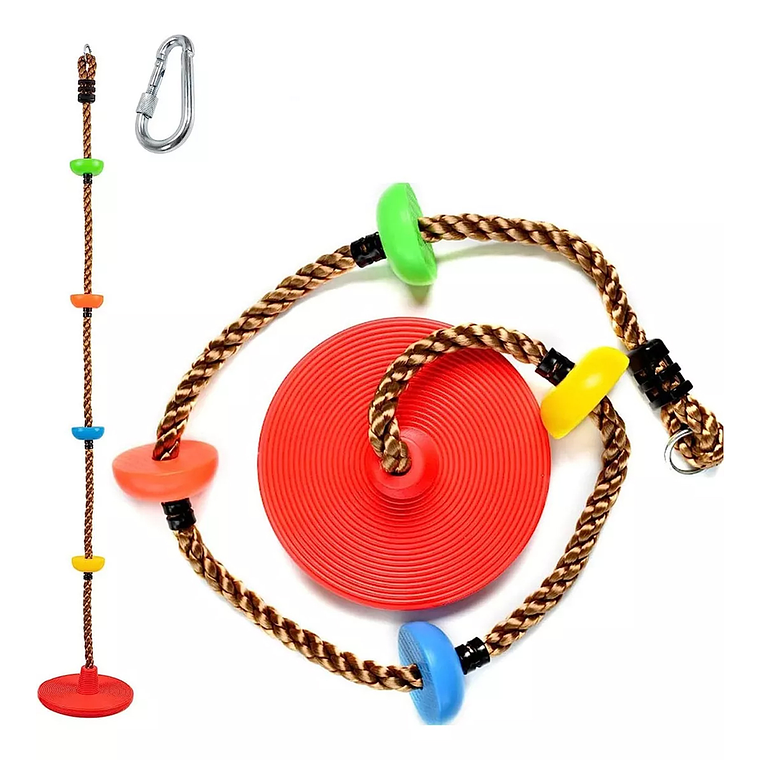 Columpio Mecedor Cuerda Escalada Multicolor Niños 1