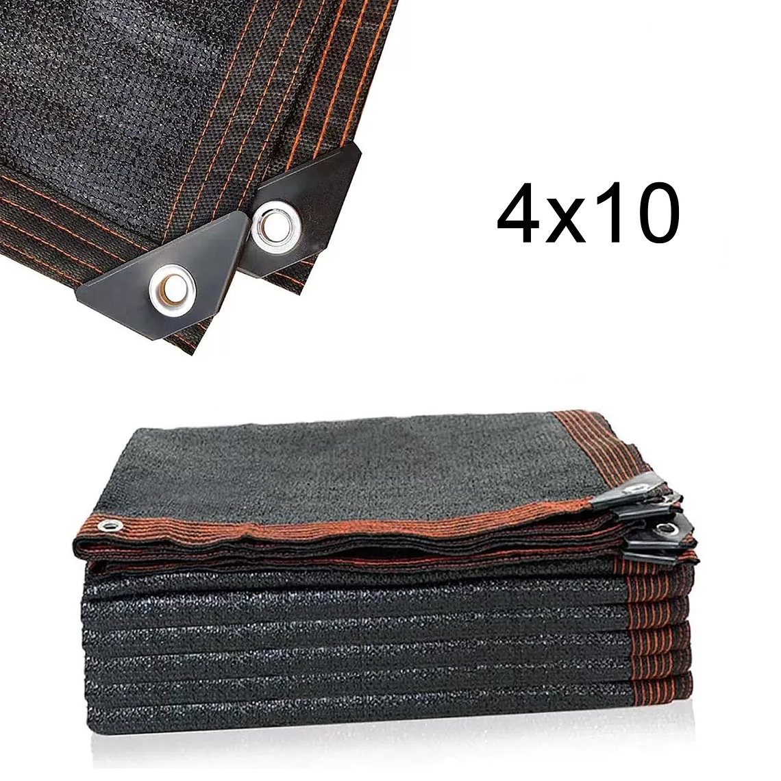 Lona Carpa Malla Sombra Negra 4x10 Metros 1