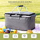 Canasta Picnic Cooler Bolso Térmica Plegable Portátil - Miniatura 2