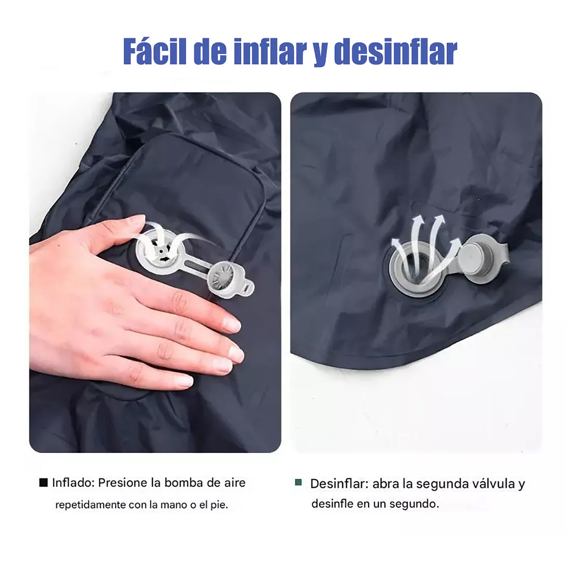 Colchón Inflable Plegable Portátil Para Acampar Colchoneta 4