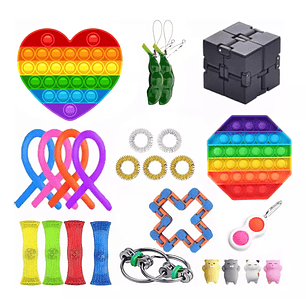 Set 25 Piezas Fidget Toy Juguete Sensorial Anti Estrés