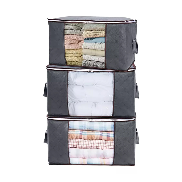 Pack 3 Bolsas Organizador Almacenamiento De Ropa / Mantas 1