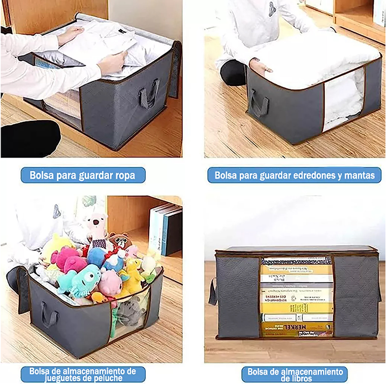 Pack 3 Bolsas Organizador Almacenamiento De Ropa / Mantas 5