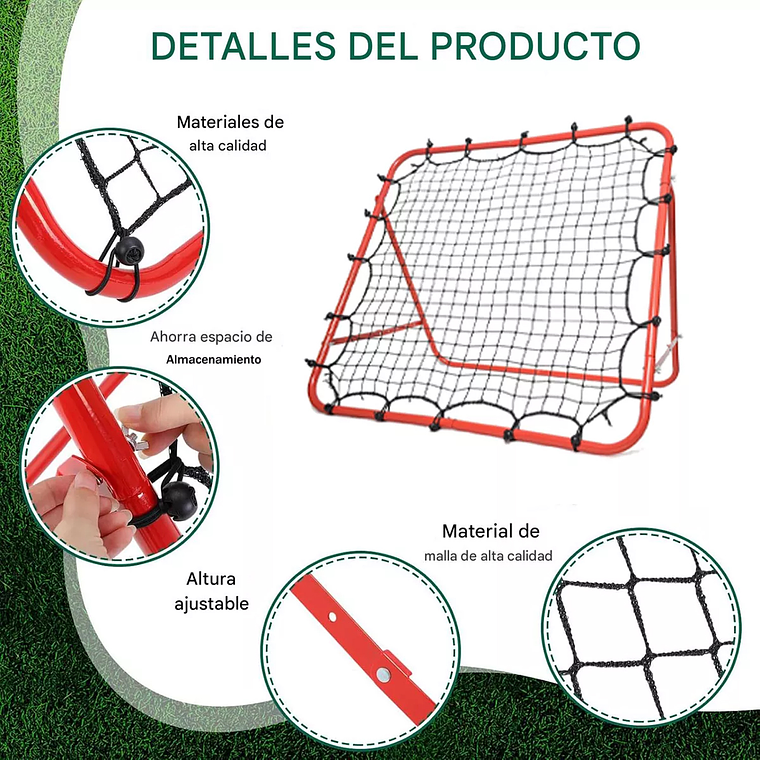 Red Rebotador De Entrenamiento De Fútbol Deportes Ajustable 3