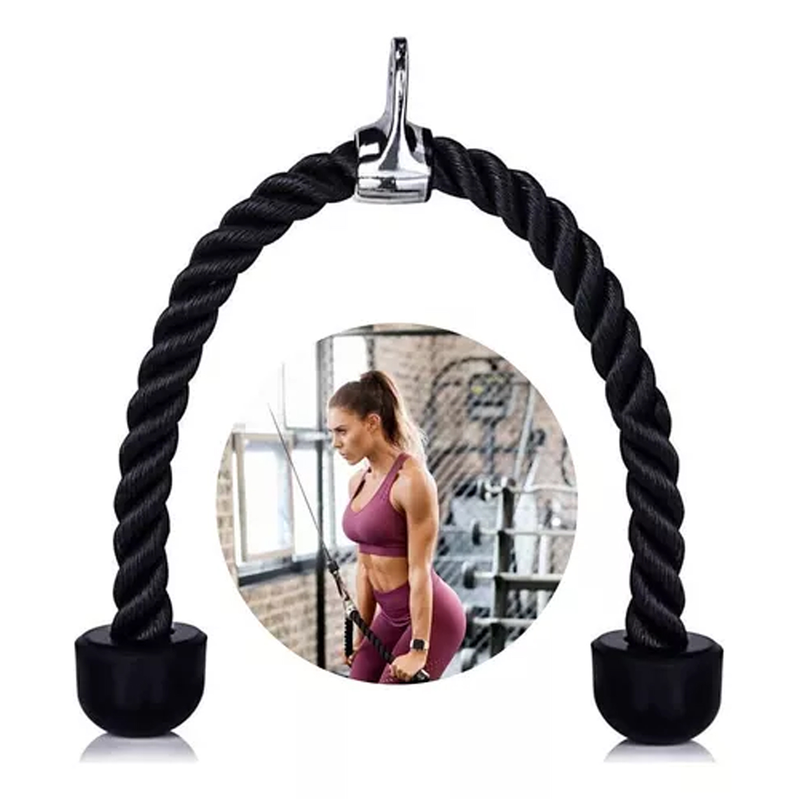Cuerda Soga Para Triceps, Biceps Polea Mancuernas Fitness 1