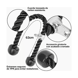 Cuerda Soga Para Triceps, Biceps Polea Mancuernas Fitness