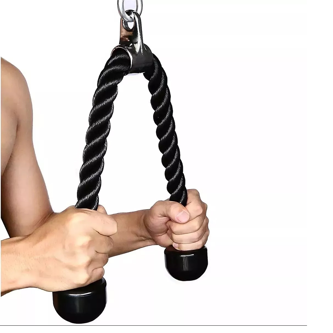 Cuerda Soga Para Triceps, Biceps Polea Mancuernas Fitness 4