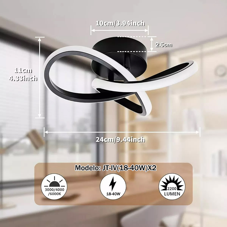 Lámpara De Techo Moderna Led Lámpara Regulable 3nudos 4