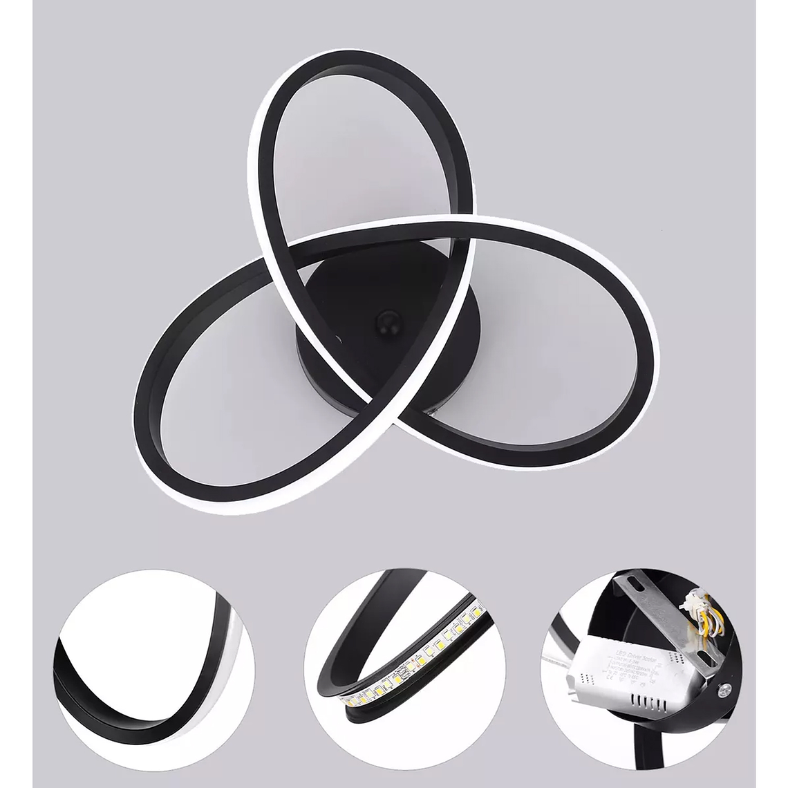 Lámpara De Techo Moderna Led Lámpara Regulable 3nudos 5