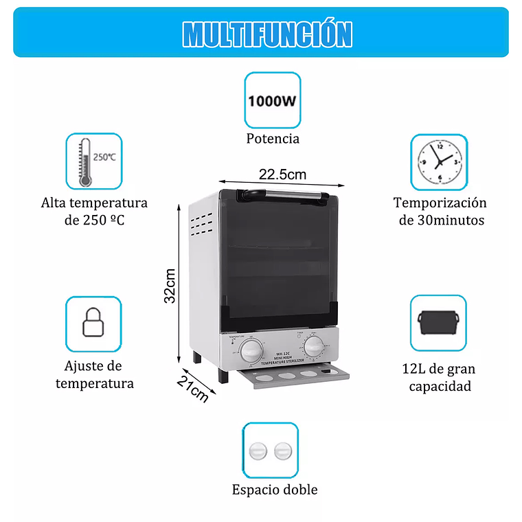 Esterilizador Alta Temperatura Para Herramientas De Spa 12L 3