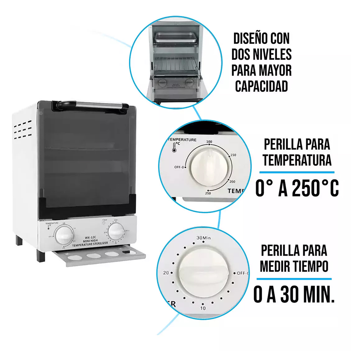 Esterilizador Alta Temperatura Para Herramientas De Spa 12L 5