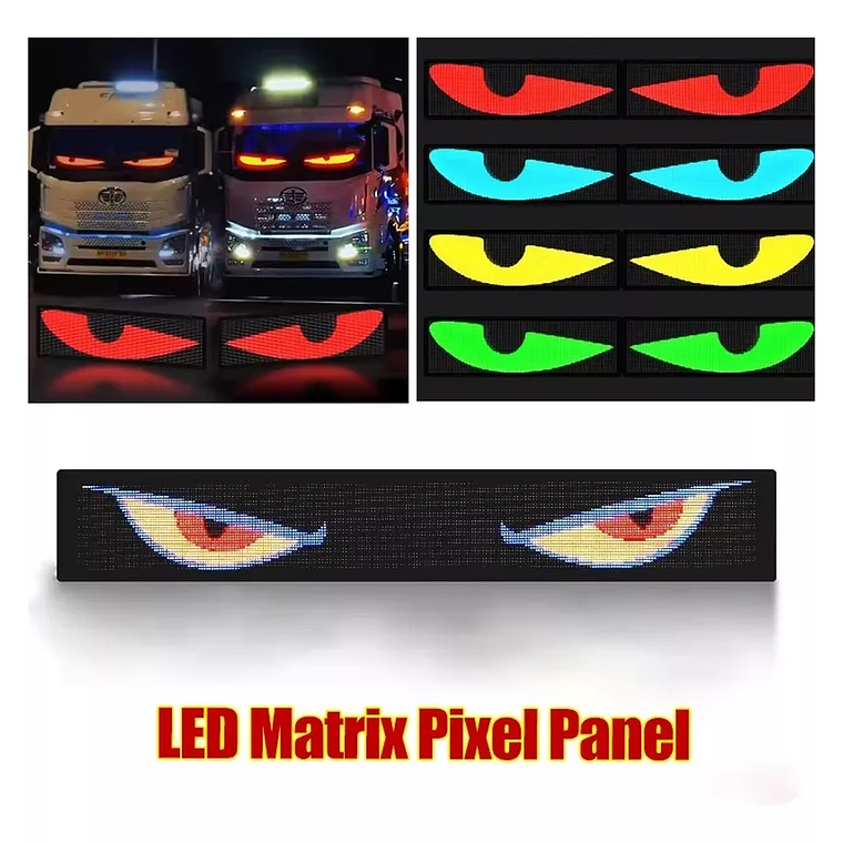 Letrero Led Matrix Flexible Rgb App Control Usb Auto 16x96 5