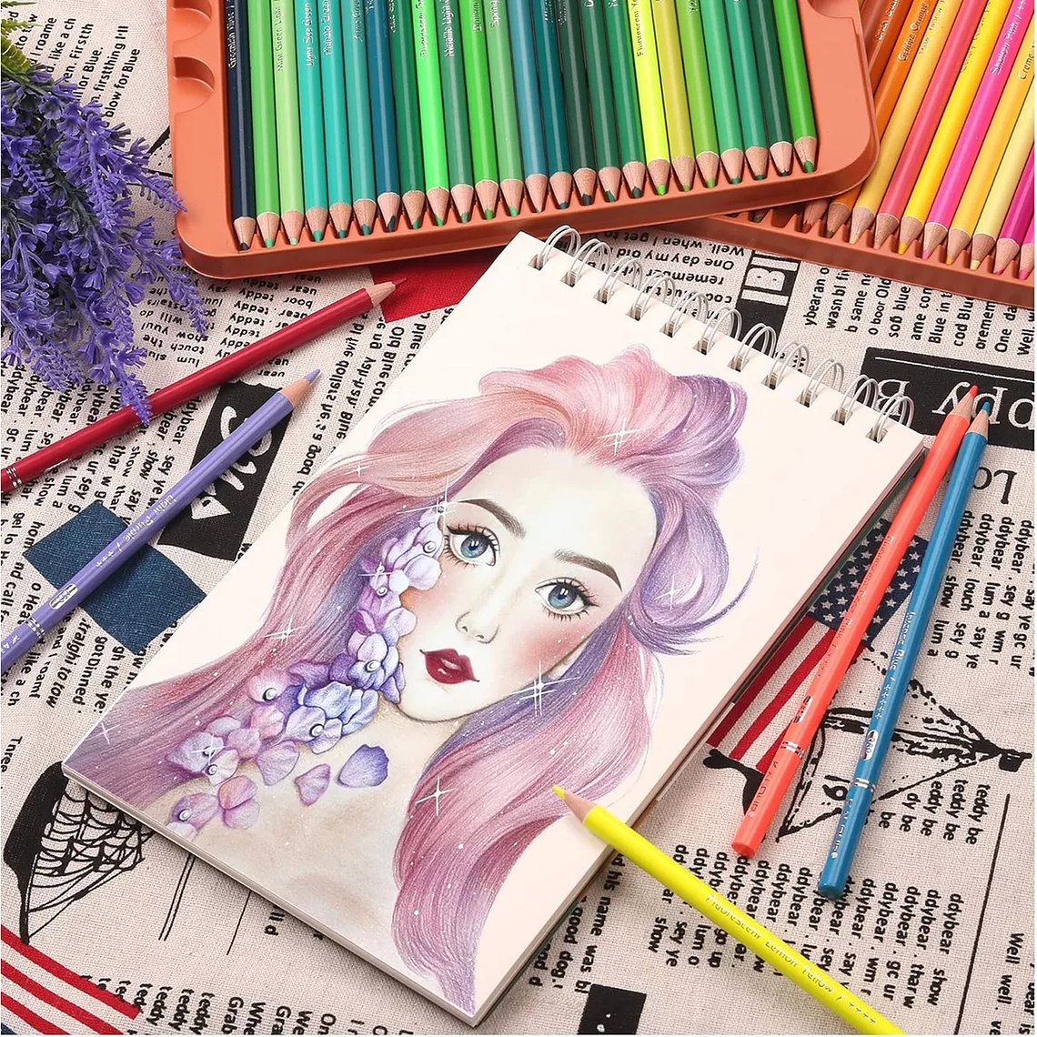 Set 120 Lapices Colore Arte Profesional Dibujo Caja Metálica 5