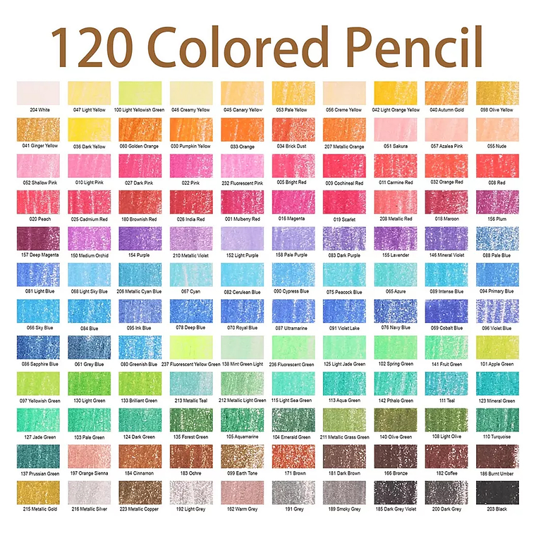 Set 120 Lapices Colore Arte Profesional Dibujo Caja Metálica 7