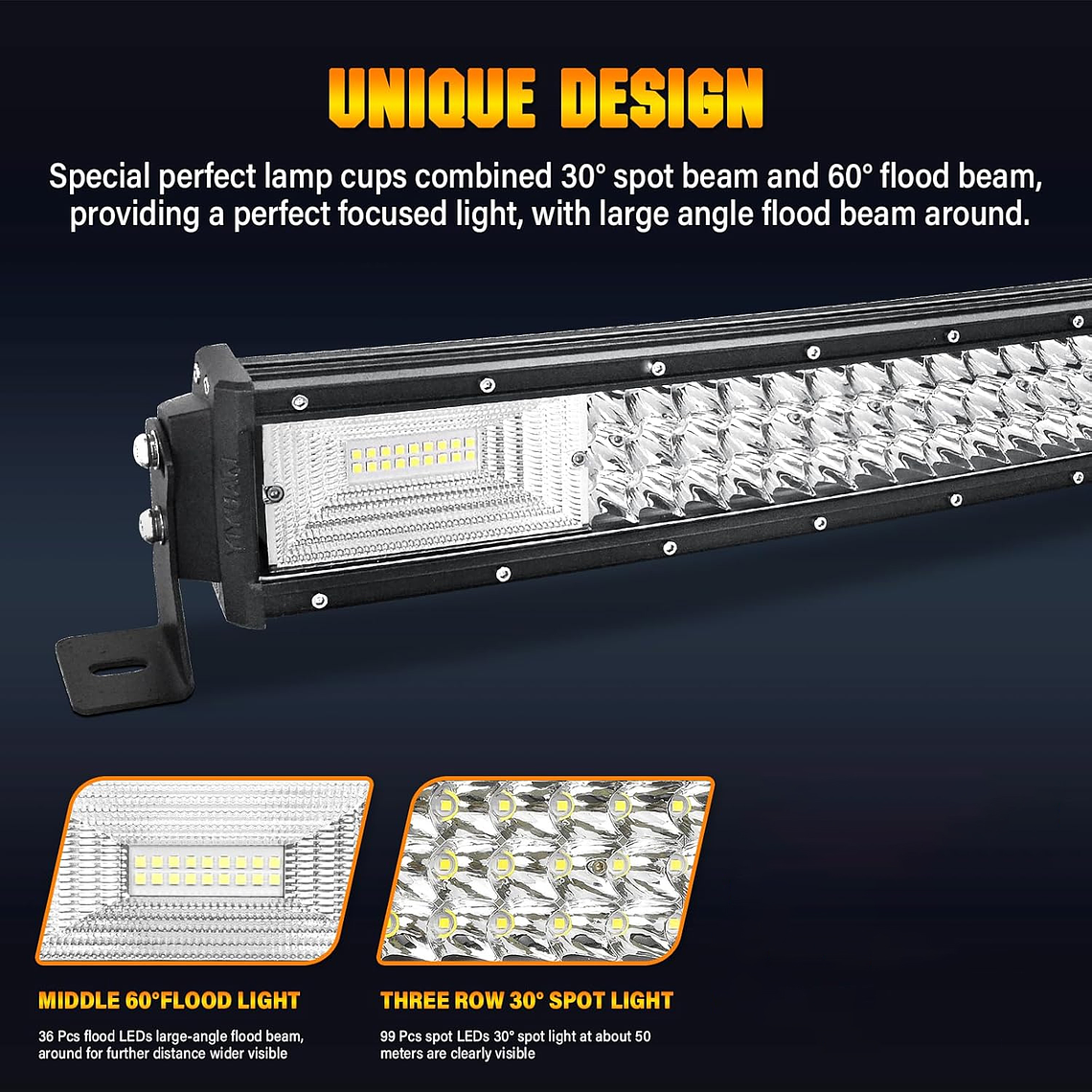 Barra Led 120w Curva Neblinero 4x4 De 55cm 5