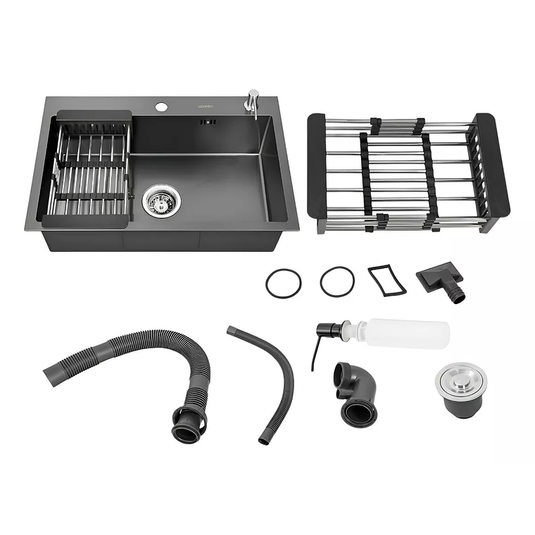 Lavaplatos Simple Empotrado Acero Inoxidable Bajo Cubierta 1