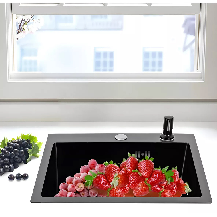 Lavaplatos Simple Empotrado Acero Inoxidable Bajo Cubierta 4