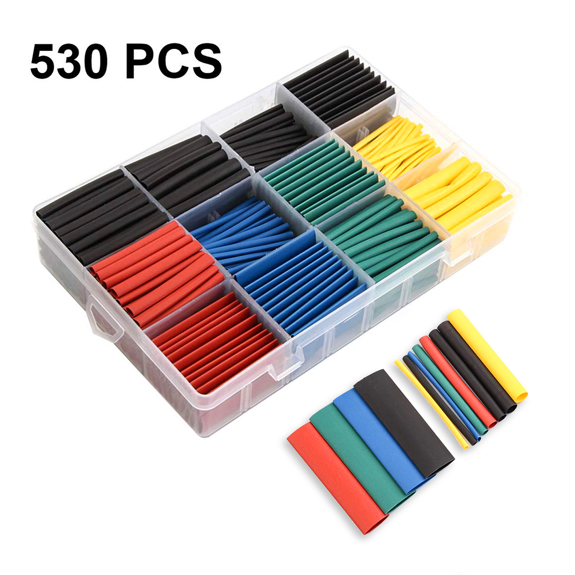 Kit Tubos Termoretractil Colores Mixtos 530 Piezas 1