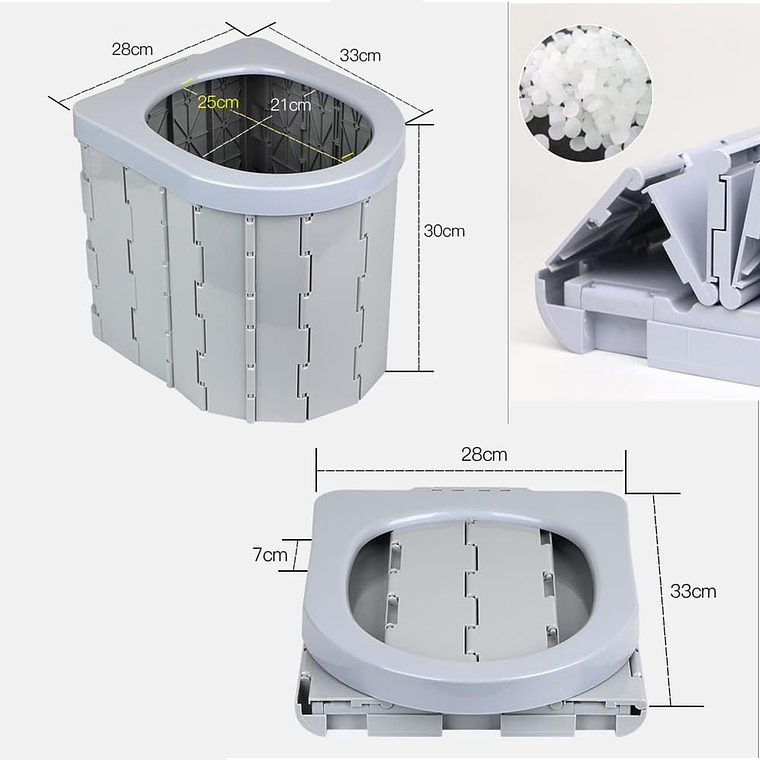 Inodoro Portátil Baño Plegable Para Camping 4