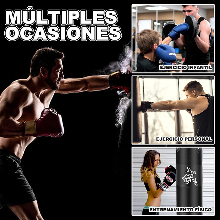 Saco De Boxeo Vacio Punching Ball Bag Box + Cadenas 2