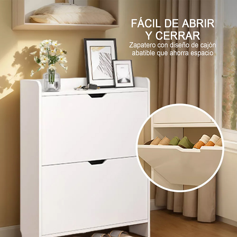 Zapatero Mueble Cajonera Organizador Para Zapatos 2 Niveles 3