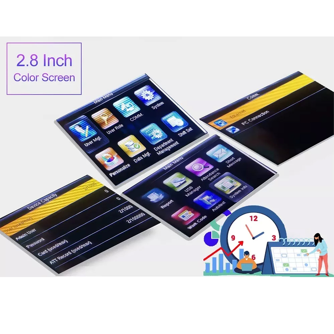 Control Horario Biométrico Huella Y Código Hasta2000 Huellas 2