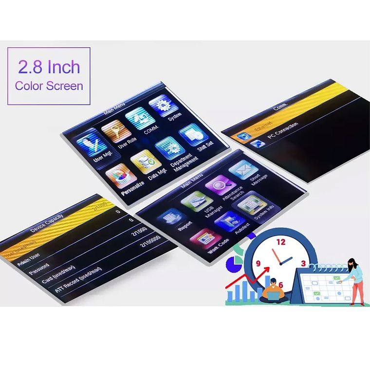 Control Horario Biométrico Huella Y Código Hasta2000 Huellas 2