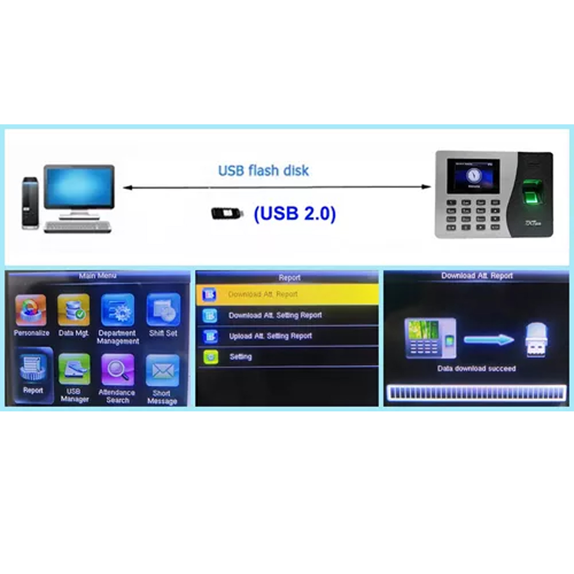 Control Horario Biométrico Huella Y Código Hasta2000 Huellas 3