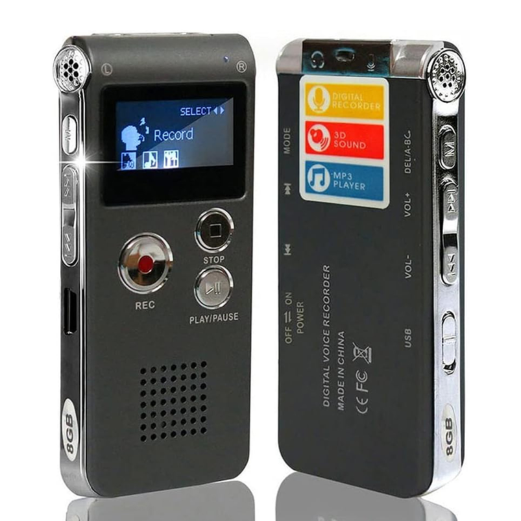 Grabadora Digital Profesional De Voz 8gb Mp3 1