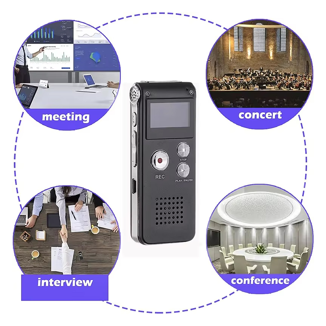Grabadora Digital Profesional De Voz 8gb Mp3 4