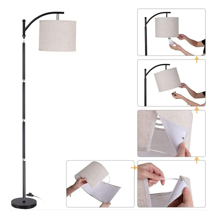 Lámpara De Pie Alta Sala De Estar Y Dormitorio 4