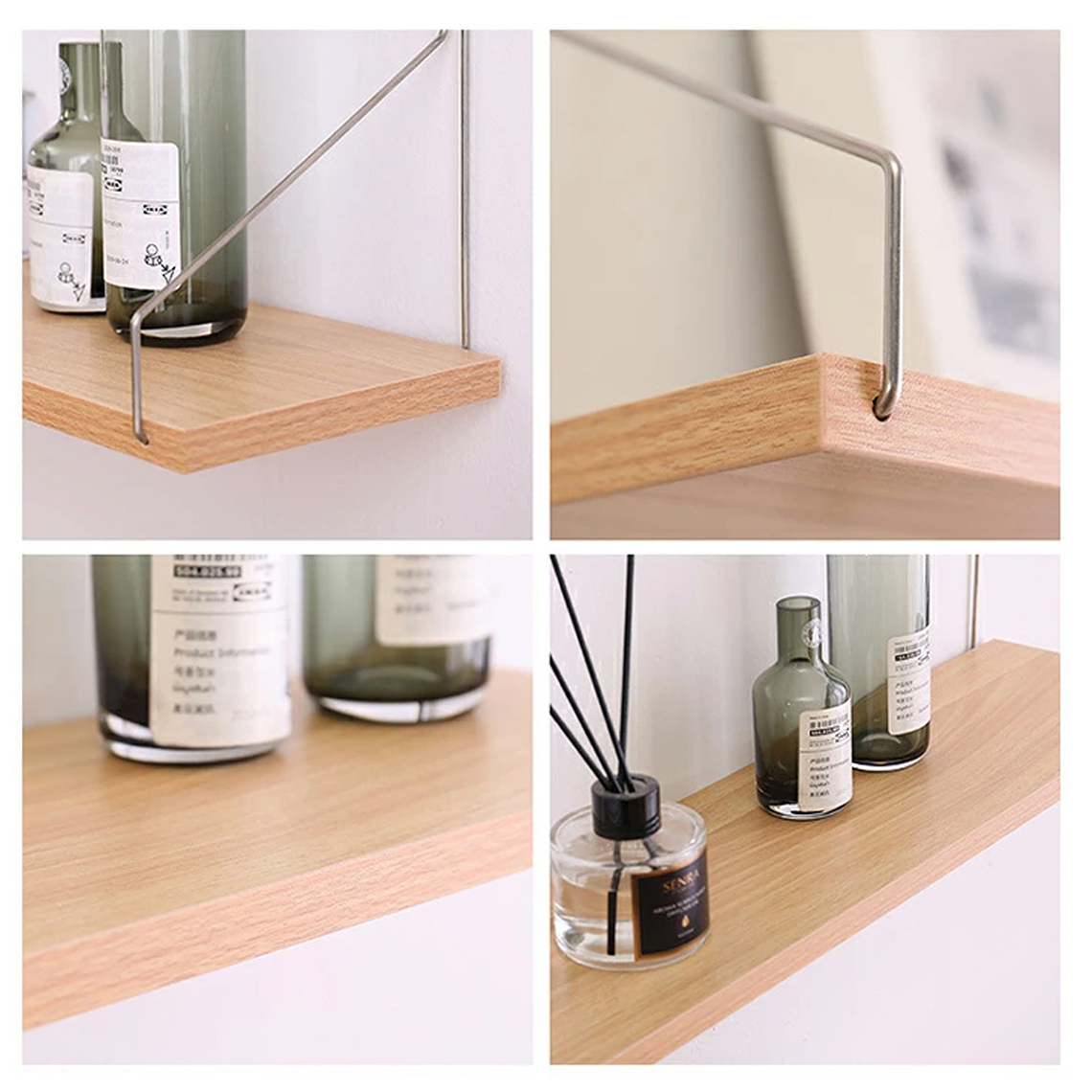 Estantes Flotantes De Pared Para Dormitorio Cocina Baño 4pcs 2