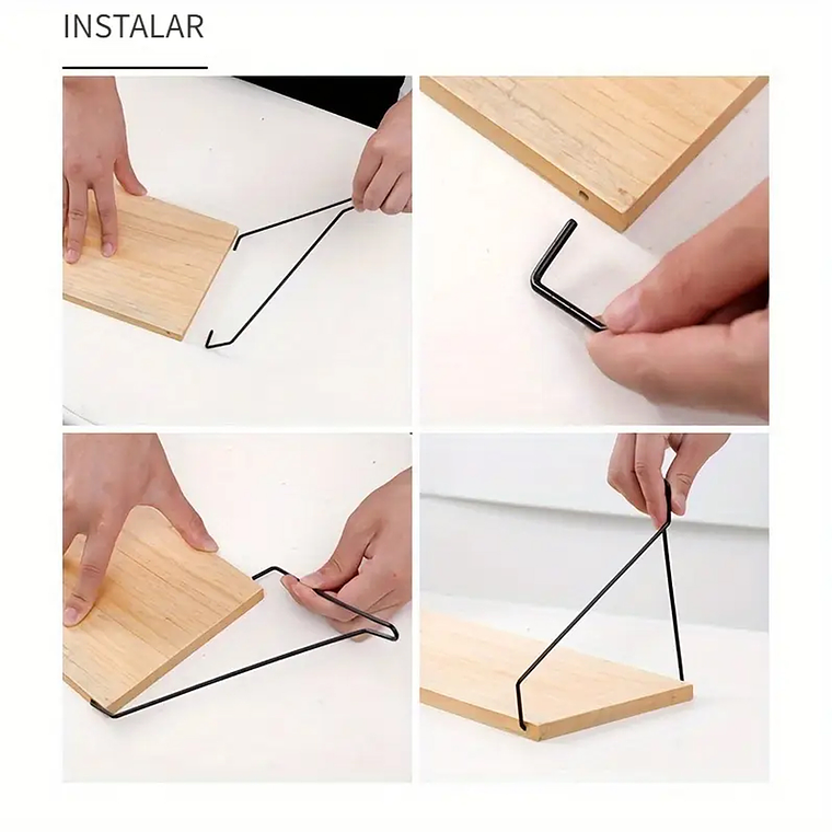 Estantes Flotantes De Pared Para Dormitorio Cocina Baño 4pcs 4