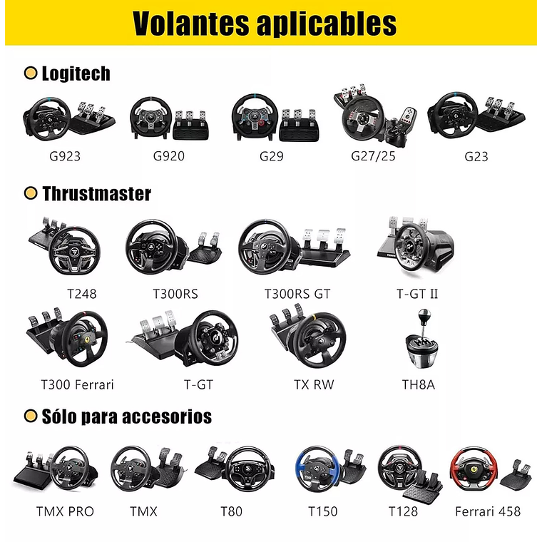 Soporte Volantes Para Thrustmaster, Fanatec, Logitech G29 5