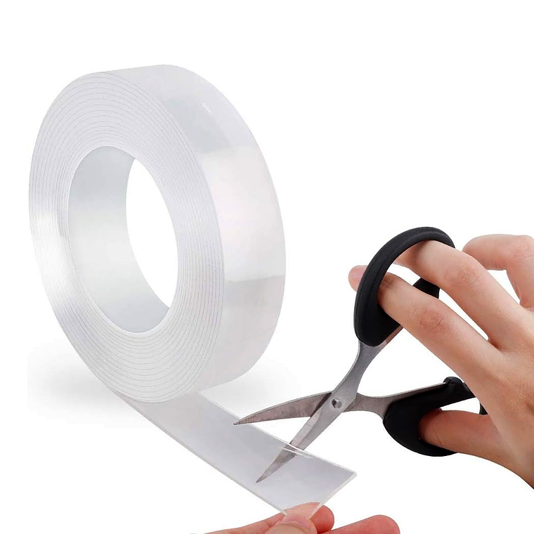 Cinta Doble Contacto Faz Huincha Adhesiva Reutilizable 5mts 2