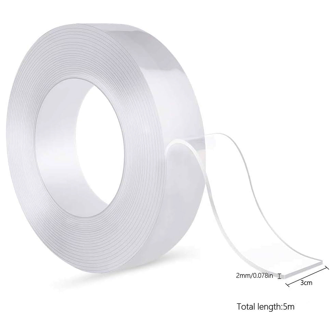 Cinta Doble Contacto Faz Huincha Adhesiva Reutilizable 5mts 4