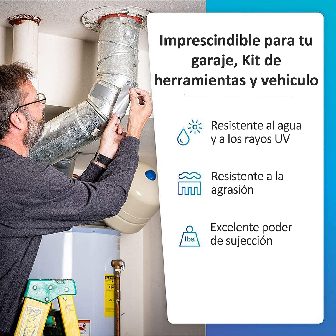 Cinta Adhesiva Multiuso Duck Tape 6cm, 20 Mtrs Tela 3