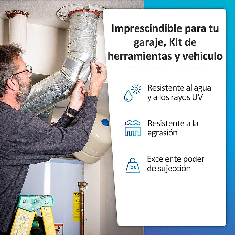 Cinta Adhesiva Multiuso Duck Tape 6cm, 20 Mtrs Tela 3