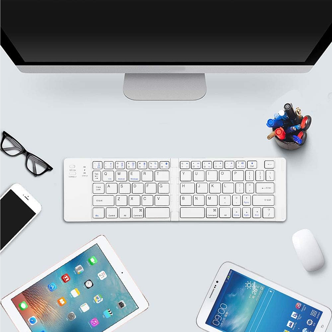 Mini Teclado Inalambrico Plegable Portatil Bluetooth 4