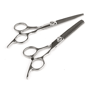 Set De Tijeras Esculpir Pelo Entresacadora + Corta Pelo
