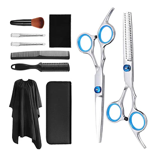 Set De Peluqueria Tijeras Entresecadora Accesorios